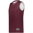 thumbnail image 1 of Augusta L Youth Reversible Two-Color Jersey Maroon/White 153, 1 of 2