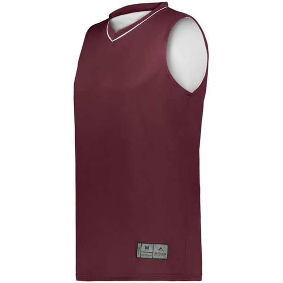 Augusta L Youth Reversible Two-Color Jersey Maroon/White 153