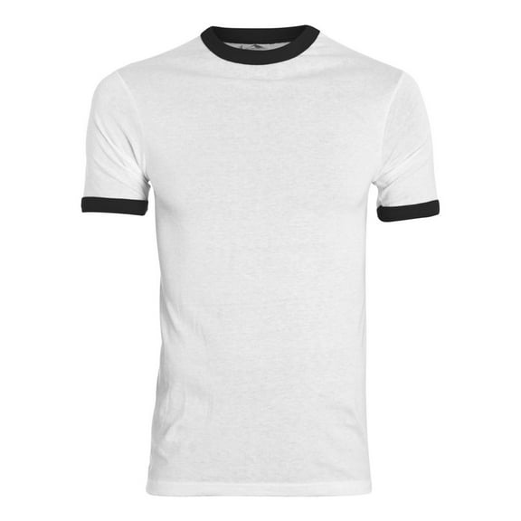 Augusta L Youth Ringer T-Shirt White/Black 711