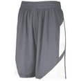 thumbnail image 1 of Augusta L Youth Step-Back Basketball Shorts Graphite/White 1734, 1 of 2