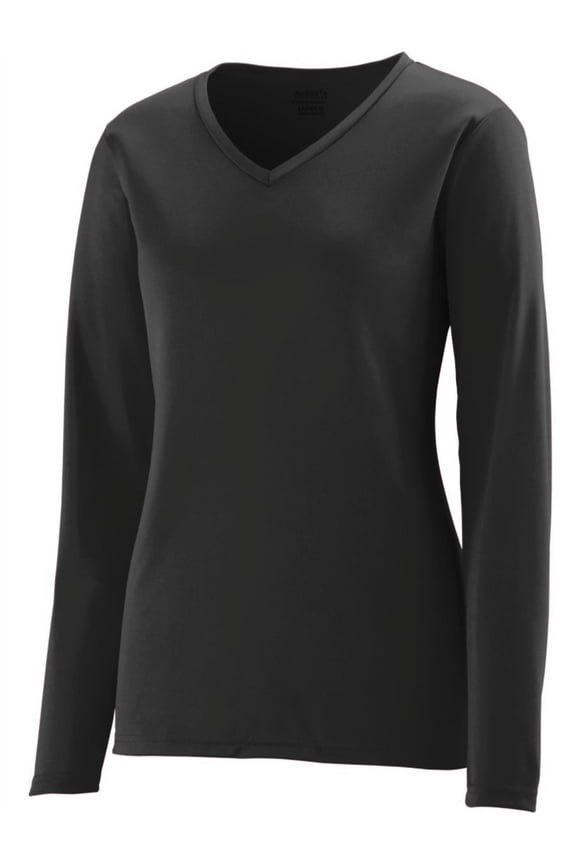 LADIES L/S WICKING T-SHIRT BLACK XL