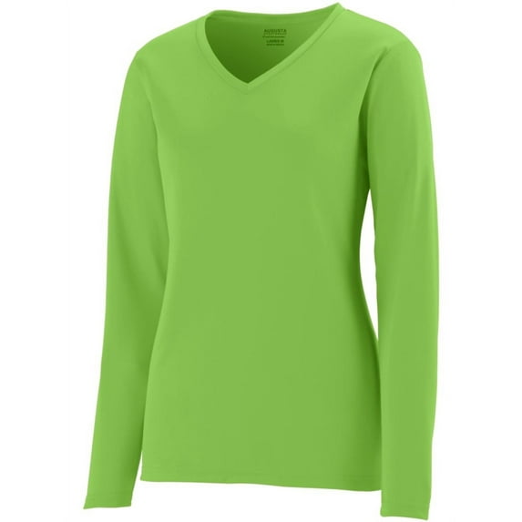 Augusta LADIES L/S WICKING T-SHIRT LIME XL