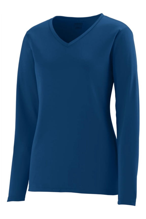 LADIES L/S WICKING T-SHIRT NAVY S