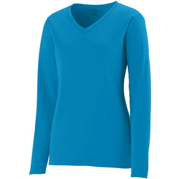 Augusta LADIES L/S WICKING T-SHIRT POWBLU L