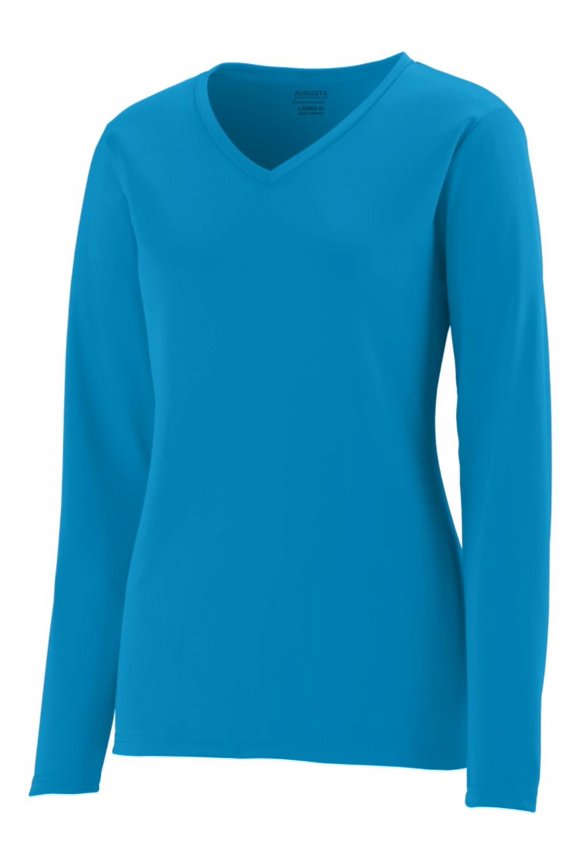 Augusta LADIES L/S WICKING T-SHIRT POWBLU XL