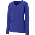 thumbnail image 1 of Augusta LADIES L/S WICKING T-SHIRT PURPLE L, 1 of 2