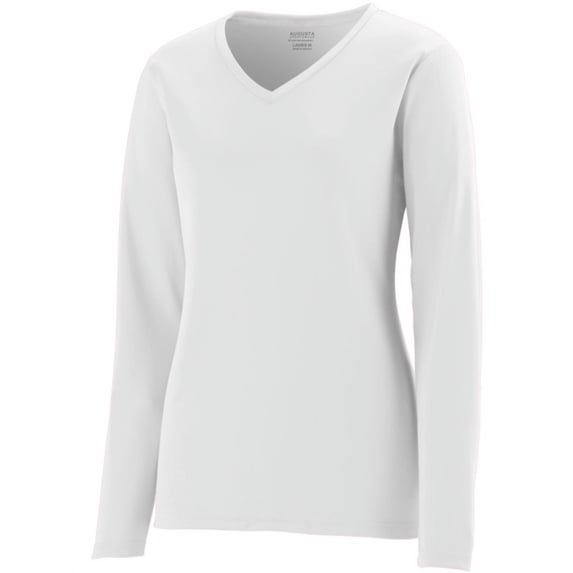 Augusta LADIES L/S WICKING T-SHIRT WHITE L