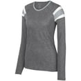 thumbnail image 1 of Augusta Ladies Long Sleeve Fanatic Tee 3012 Lavender/Slate/White S, 1 of 2