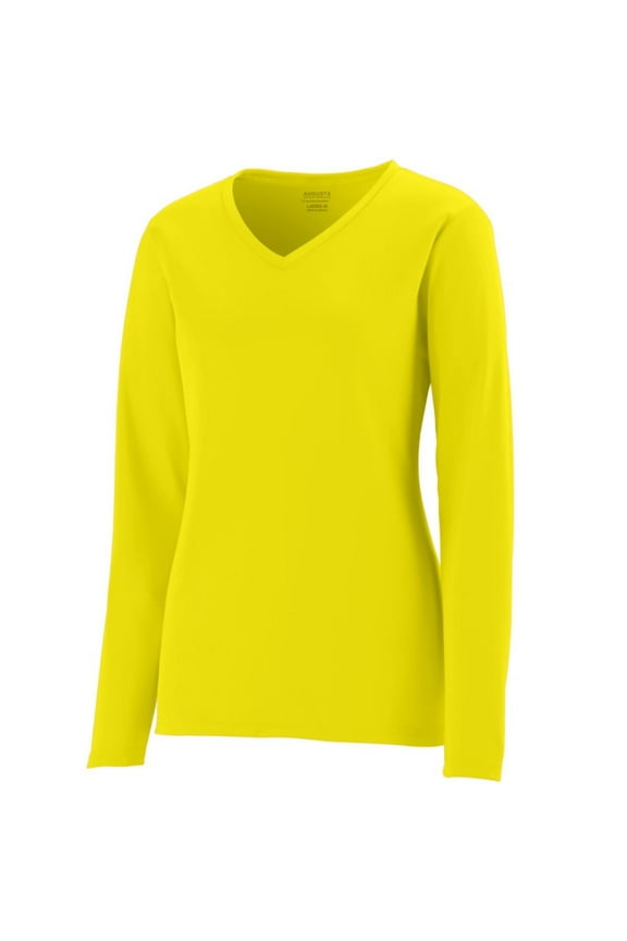 Ladies Long Sleeve Wicking T-Shirt 1788 Power Yellow 2Xl