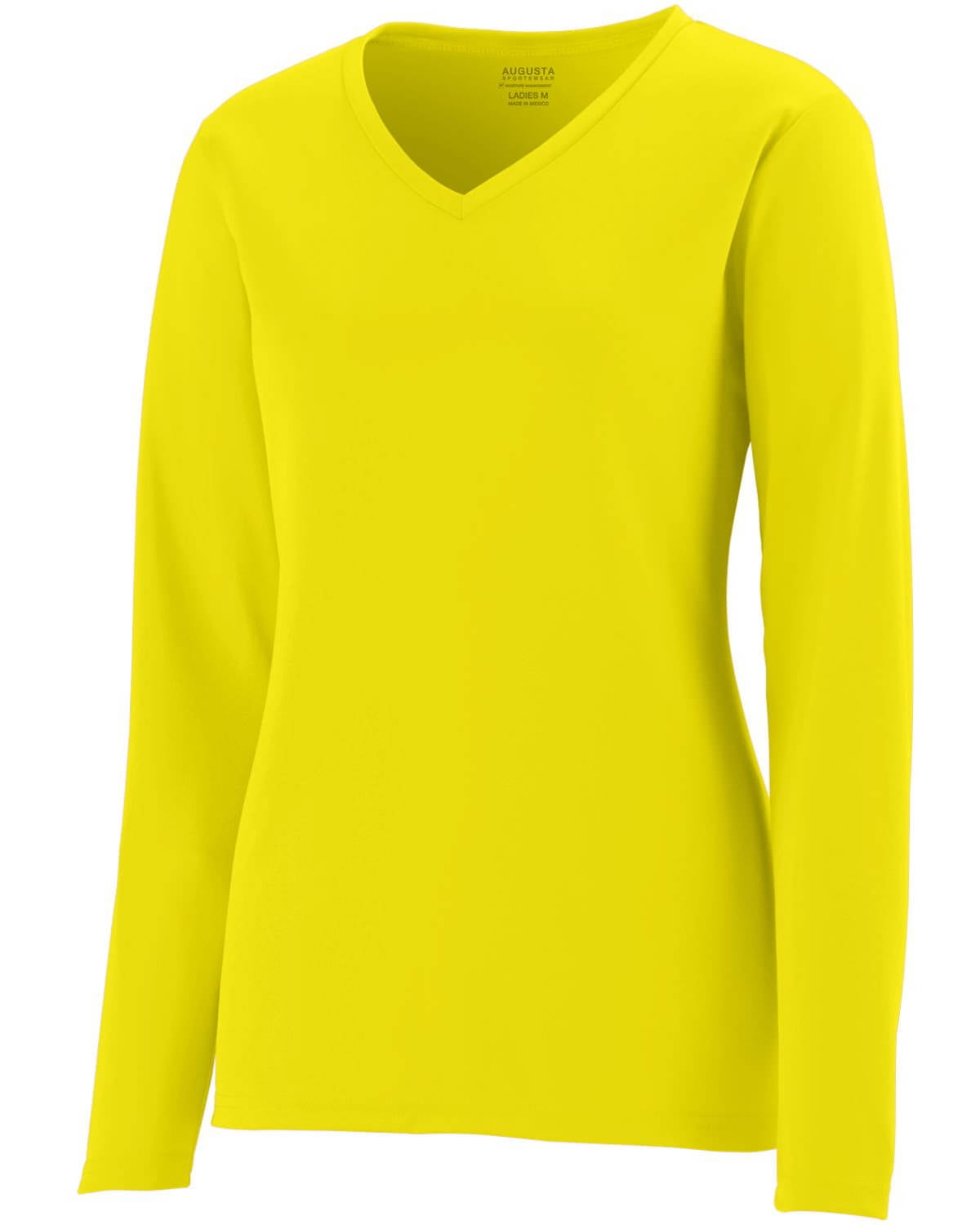 Augusta Sportswear Women's 100% Polyester Long Sleeve V-Neck Top - Moisture Wicking