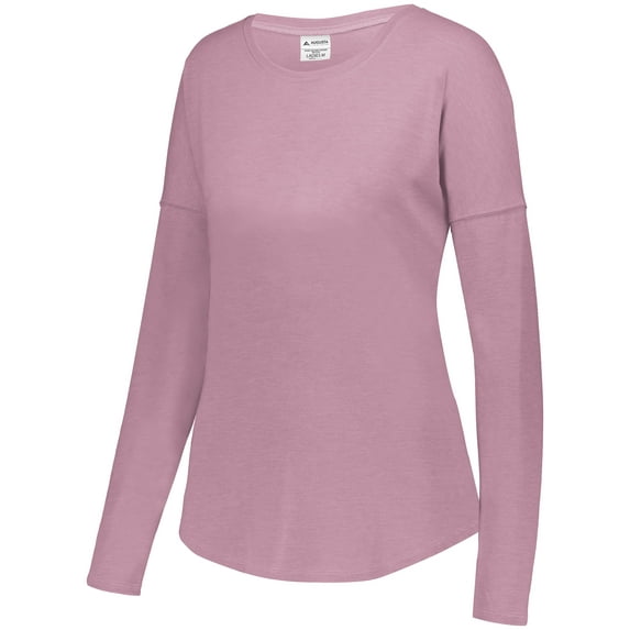 Augusta Ladies Lux Tri-Blend Long Sleeve Tee 3077 Royal Heather Xl
