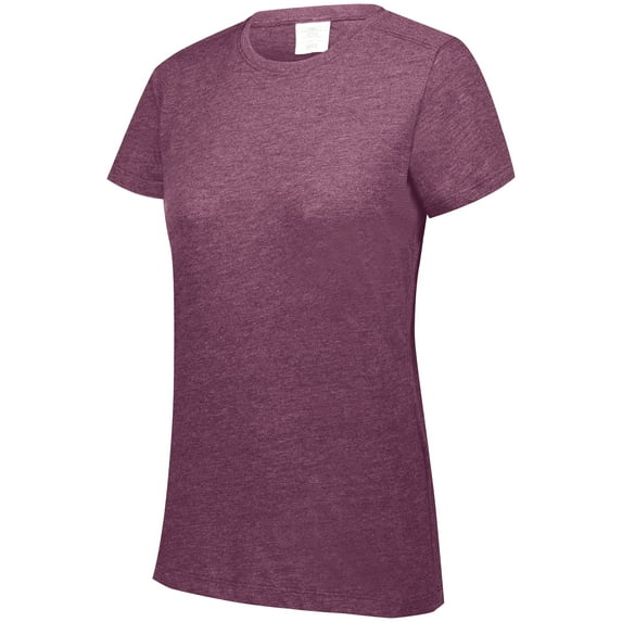 Augusta Ladies Tri-Blend T-Shirt 3067 Black Heather 2Xl