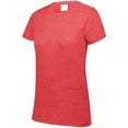 thumbnail image 1 of Augusta Ladies Tri-Blend T-Shirt 3067 Red Heather Xl, 1 of 2