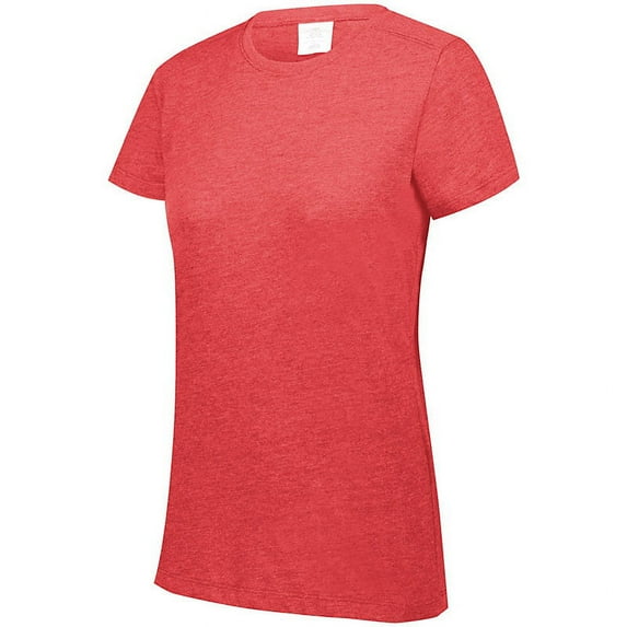 Augusta Ladies Tri-Blend T-Shirt 3067 Red Heather Xl