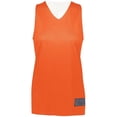 thumbnail image 1 of Augusta Ladies Tricot Mesh Reversible 2.0 Jersey 163 Orange/White Xl, 1 of 7
