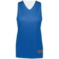 thumbnail image 1 of Augusta Ladies Tricot Mesh Reversible 2.0 Jersey 163 Royal/White Xl, 1 of 7