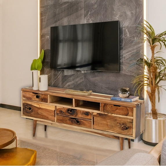 Augusta Live Edge Suar Wood Media Center/Buffet with 2 doors/4 drawers