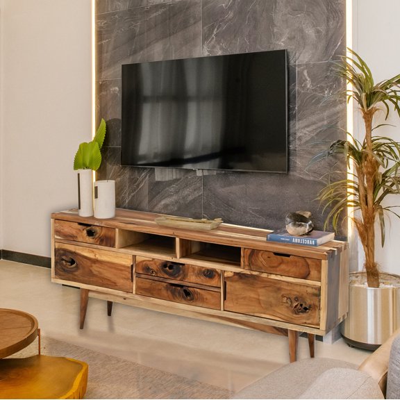 Augusta Live Edge Suar Wood Media Center/Buffet with 2 doors/4 drawers