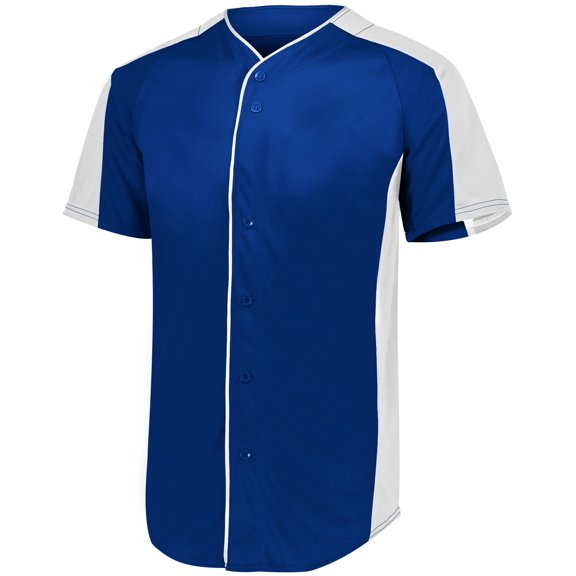 Augusta M Full-Button Baseball Jersey Navy/White 1655