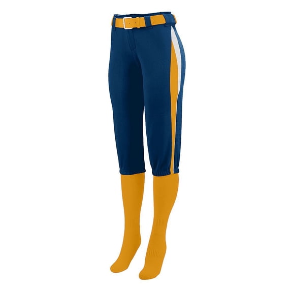 Augusta M Girls Comet Softball Pant Navy/Gold/White 1341