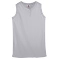 thumbnail image 1 of Augusta M Girls Sleeveless Two-Button Softball Jersey Athletic Heather 551, 1 of 4