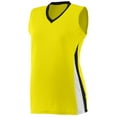 thumbnail image 1 of Augusta M Girls Tornado Jersey Power Yellow/Black/White 1356, 1 of 3