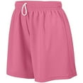 thumbnail image 1 of Augusta M Girls Wicking Mesh Shorts Pink 961, 1 of 2