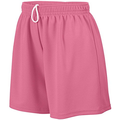 Augusta M Girls Wicking Mesh Shorts Pink 961
