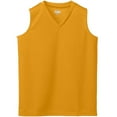 thumbnail image 1 of Augusta M Girls Wicking Mesh Sleeveless Jersey Gold 526, 1 of 2