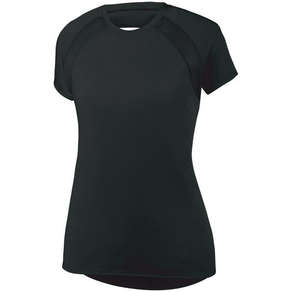 Augusta M Ladies Flounce Jersey Black 2432
