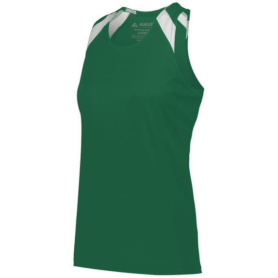 Augusta M Ladies Overspeed Track Jersey Dark Green/White 348