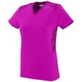 thumbnail image 1 of Augusta M Ladies Vigorous Jersey Power Pink/Power Pink/Black Print 1360, 1 of 5