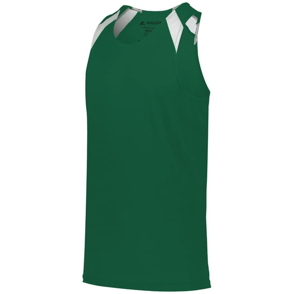 Augusta M Overspeed Track Jersey Dark Green/White 343