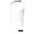 thumbnail image 1 of Augusta M Step-Back Basketball Jersey White/Silver 1730, 1 of 2