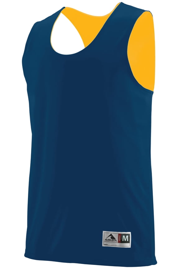 Augusta M Youth Reversible Wicking Tank Navy/Gold 149