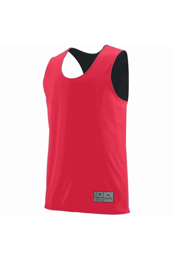 Augusta M Youth Reversible Wicking Tank Red/Black 149