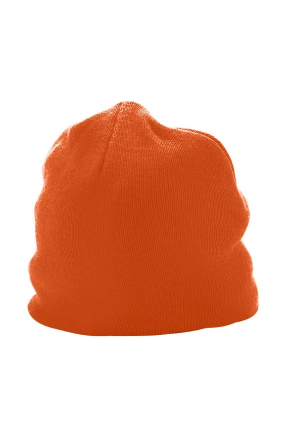 Augusta Men's Close-Fitting Knit Beanie, Orange, One Size