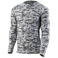 thumbnail image 1 of Augusta Men's Hyperform Compression Long Sleeve Shirt, White Digi, X-Large, 1 of 2
