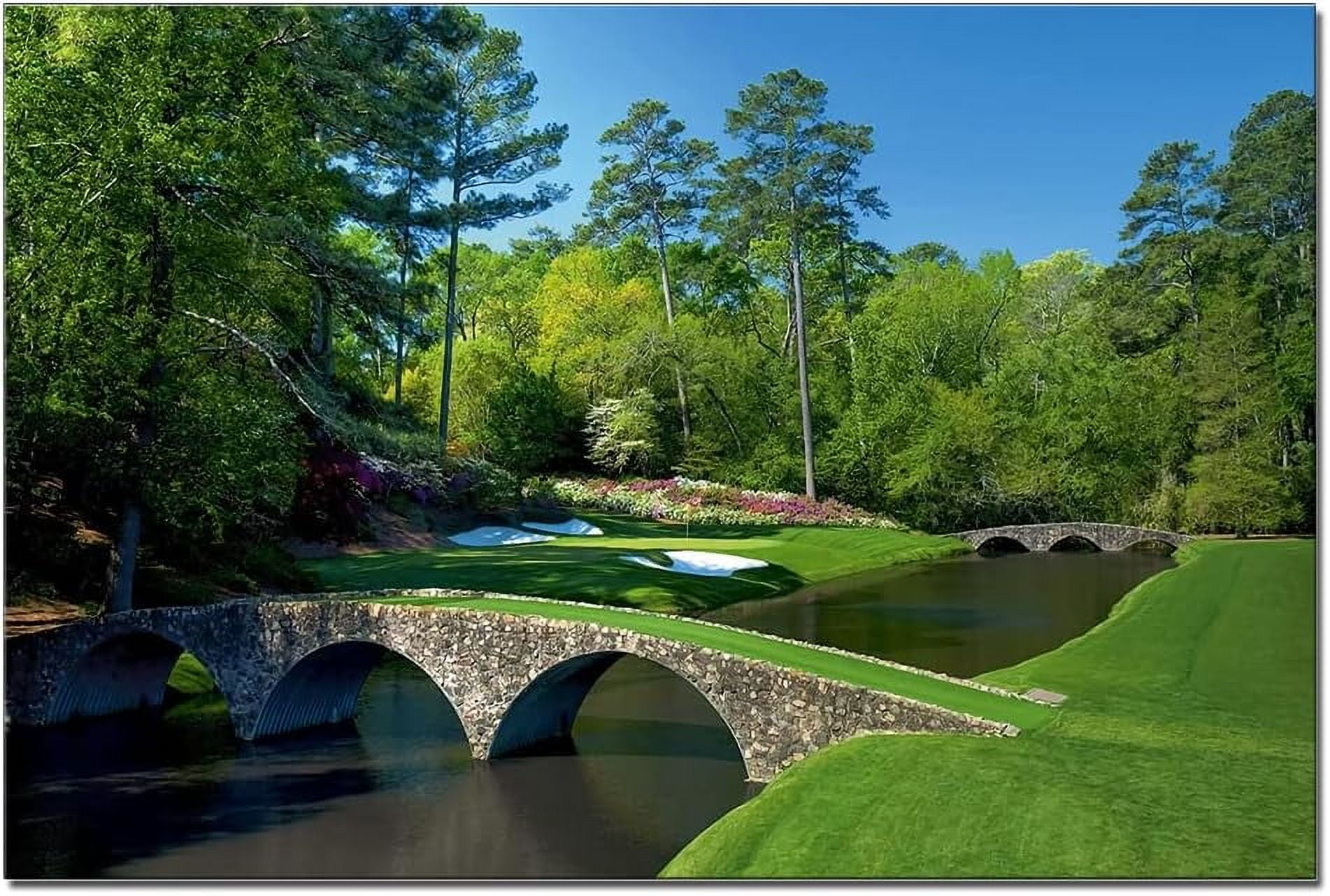 Augusta National Golf Course Landscape Framed Canvas Print 12x16