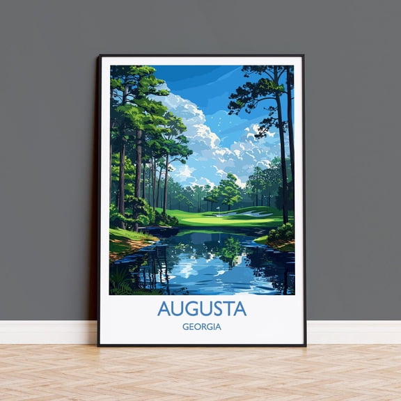 Augusta National Travel Print Travel Poster Of Augusta National Golf Course Masters Poster Augusta National Art Lovers Gift Usa Gift