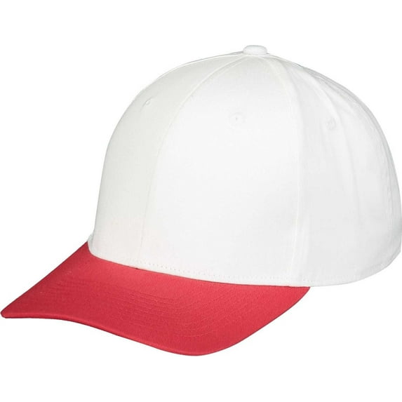 Augusta OS Youth Rally Cotton Twill Cap White/Scarlet 6252