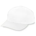 thumbnail image 1 of Augusta OS Youth Six-Panel Cotton Twill Low-Profile Cap White 6206, 1 of 2