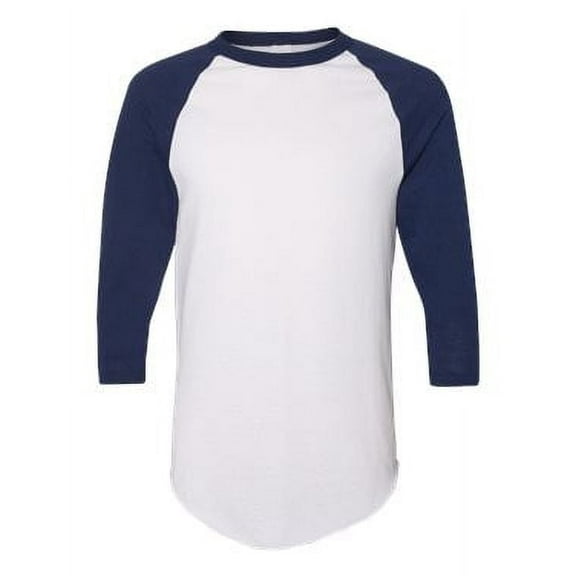 Augusta S Baseball 3/4 Sleeve Tee 2.0 White/Navy 4420