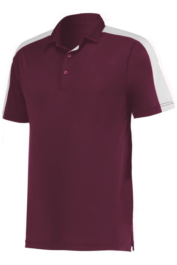 Augusta S Bi-Color Vital Polo Maroon/White 5028