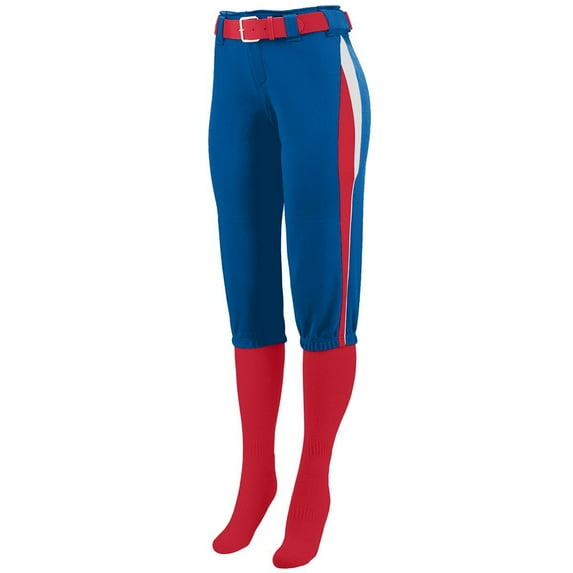 Augusta S Girls Comet Softball Pant Royal/Red/White 1341
