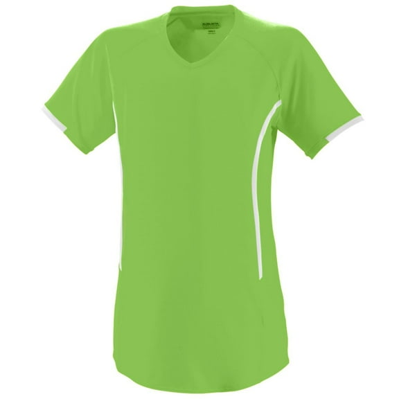 Augusta S Girls Heat Jersey Lime/White 1271
