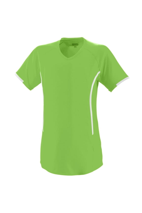 Augusta S Girls Heat Jersey Lime/White 1271