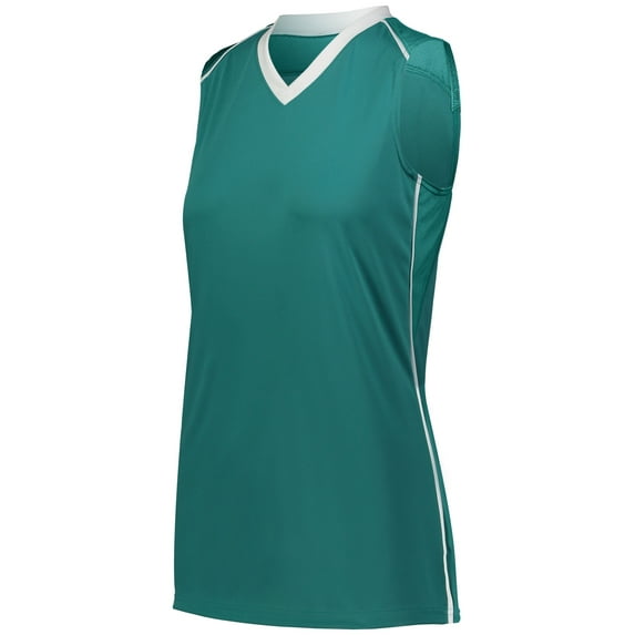 Augusta S Girls Rover Jersey Teal/White 1688