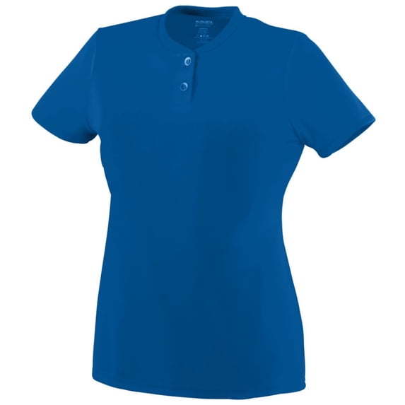 Augusta S Girls Wicking Two-Button Jersey Royal 1213