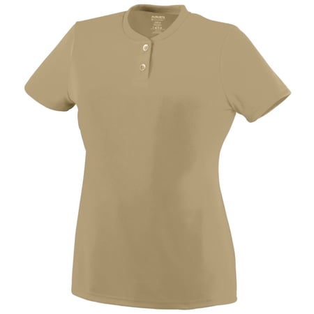Augusta S Girls Wicking Two-Button Jersey Vegas Gold 1213